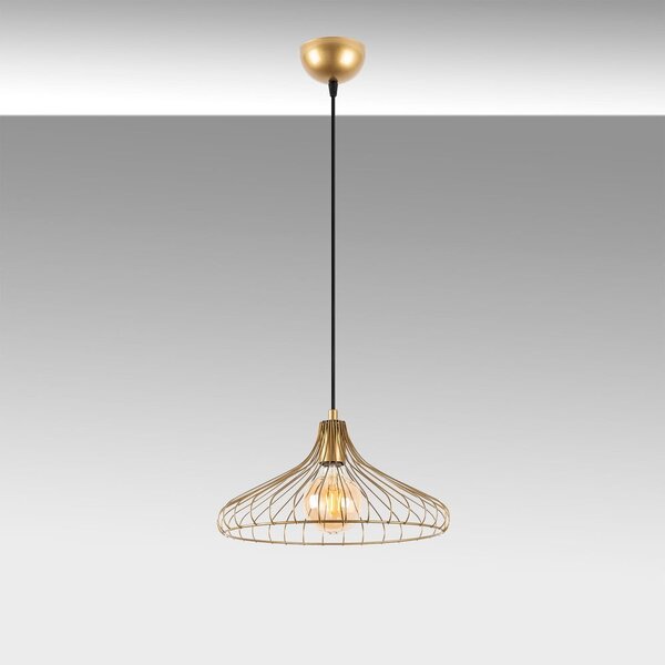 Lampa wisząca w kolorze złota z metalowym kloszem ø 36 cm Depay – Opviq lights