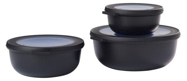 Pojemniki na żywność 3 szt. Nordic black – Mepal