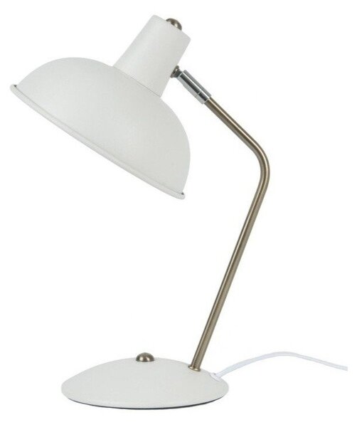 Biała lampa stołowa Present Time Leitmotiv Hood