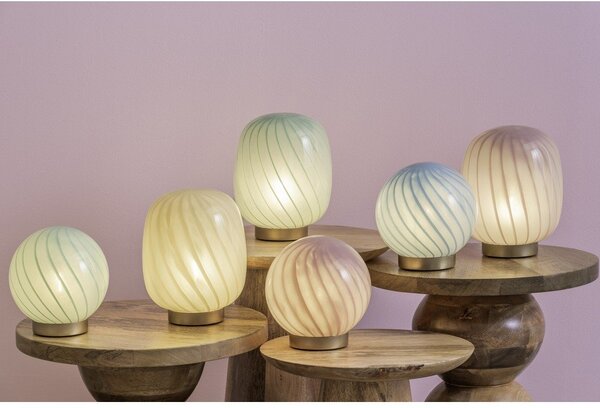 Jasnoniebieska lampa stołowa ze szklanym kloszem (wysokość 20 cm) Summer Globe – Leitmotiv