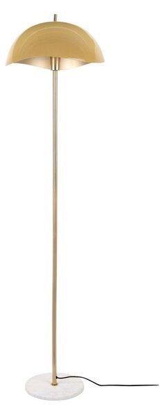 Lampa stojąca w musztardowo-złotym kolorze z metalowym kloszem (wysokość 154 cm) Waved – Leitmotiv