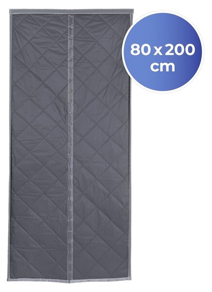 Zasłona termiczna na drzwi w szaro-srebrnym kolorze 80x200 cm – Maximex