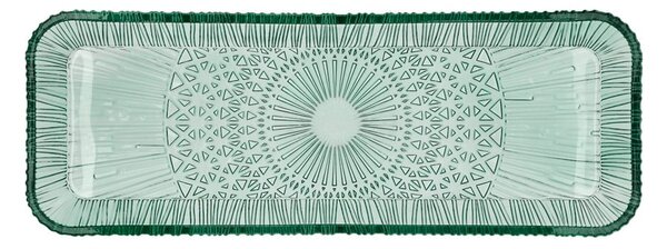 Zielony szklany półmisek 14x38 cm Kusintha – Bitz