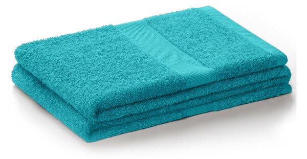 Niebieski/turkusowy ręcznik z mieszanki bambusa frotte 50x100 cm Bamby – DecoKing