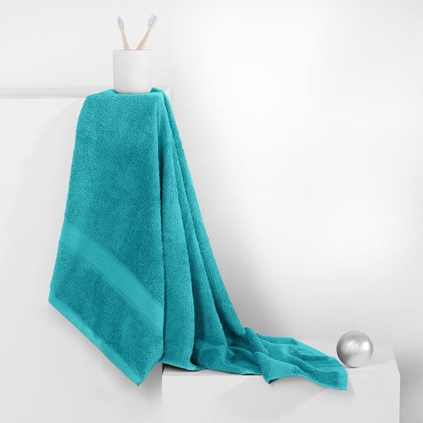 Niebieski/turkusowy ręcznik z mieszanki bambusa frotte 50x100 cm Bamby – DecoKing