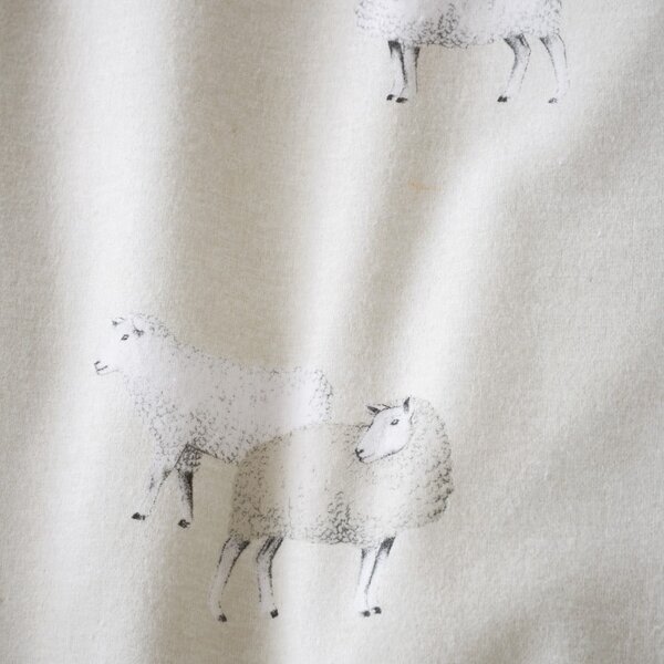 Beżowa flanelowa pościel dwuosobowa 230x220 cm Sheep – Catherine Lansfield