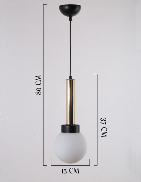 Lampa wisząca ze szklanym kloszem ø 15 cm Cota – Squid Lighting