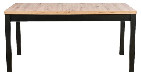 Stół rozkładany w stylu loft Hugo 160-230 cm dąb artisan/czarny