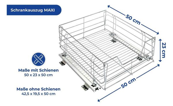 Nierdzewna wysuwana szufladka Maximex Slide