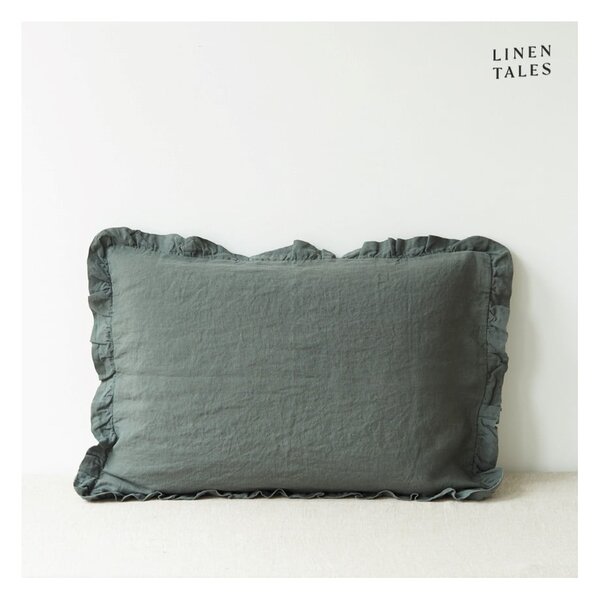Lniana poszewka na poduszkę 40x60 cm Forest Green – Linen Tales