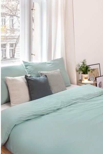 Zielona pościel dwuosobowa z mikrosatyny 200x200 cm Basic – Bonami Essentials
