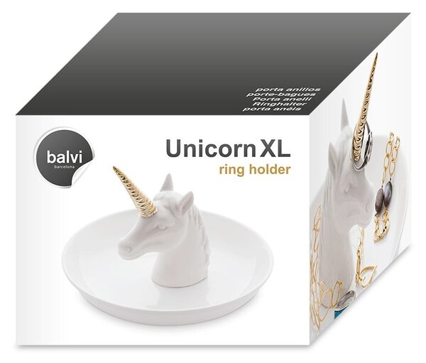 Porcelanowy talerzyk na biżuterię Unicorn – Balvi