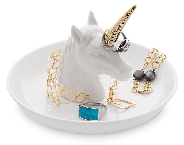 Porcelanowy talerzyk na biżuterię Unicorn – Balvi
