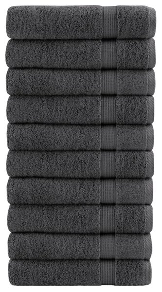 Ręczniki premium, solund, 10 szt., antracytowe, 70x140 cm, 600 g/m²