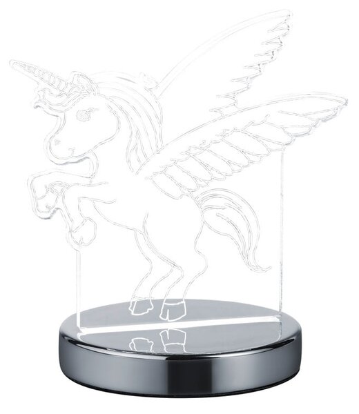 Lampa stołowa LED w kolorze błyszczącego srebra (wys. 17 cm) Karo – Reality