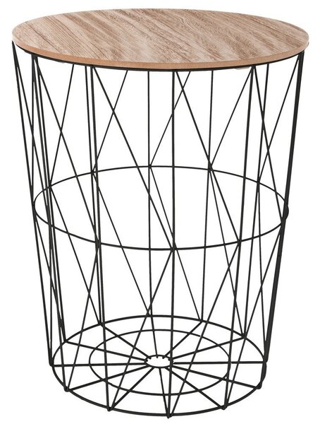 Stolik kawowy ze stalową konstrukcją