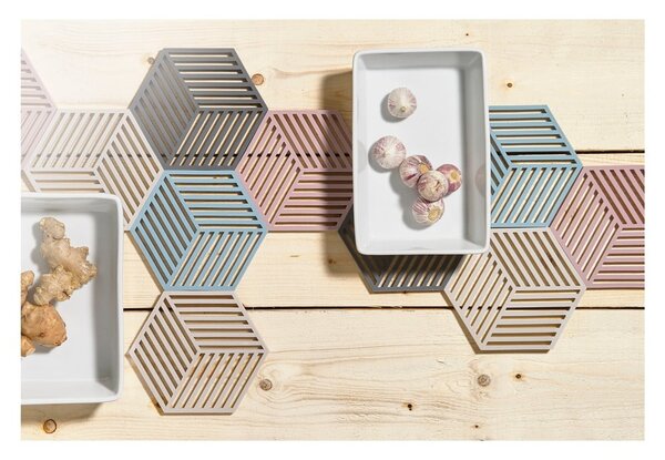 Szara podstawka pod naczynia gorące Hexagon