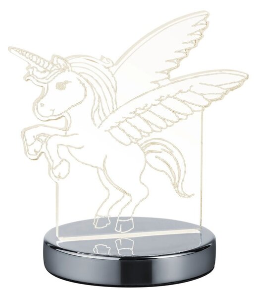 Lampa stołowa LED w kolorze błyszczącego srebra (wys. 17 cm) Karo – Reality