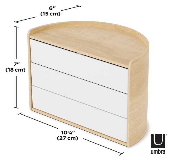 Naturalny obrotowy organizer łazienkowy Moona – Umbra