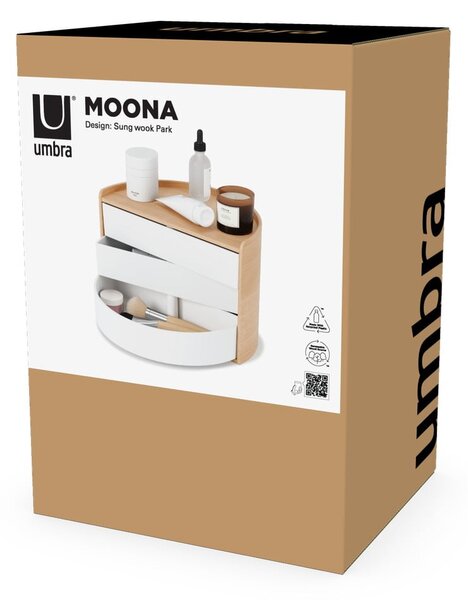 Naturalny obrotowy organizer łazienkowy Moona – Umbra