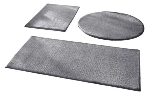 Szare dywaniki łazienkowe zestaw 3 szt. 50x90 cm – Mila Home