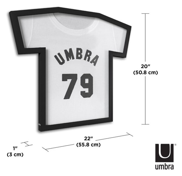 Czarna plastikowa ramka ścienna 50x54,5 cm T-Frame – Umbra