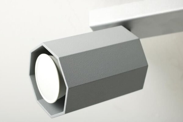 Minimalistyczny plafon metalowy- popiel N3-F34
