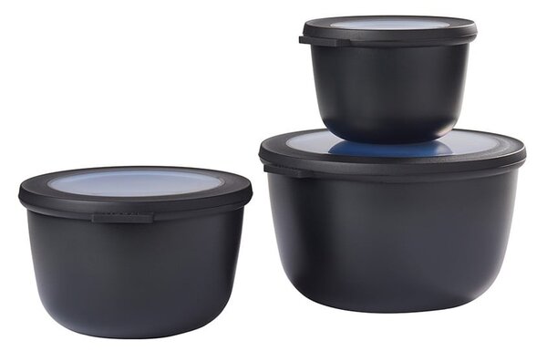Pojemniki na żywność 3 szt. Nordic black – Mepal