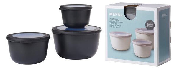 Pojemniki na żywność 3 szt. Nordic black – Mepal