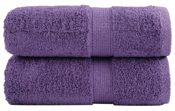 Ręczniki myjące premium solund 2 szt. fioletowe 30x30 cm 600 GSM