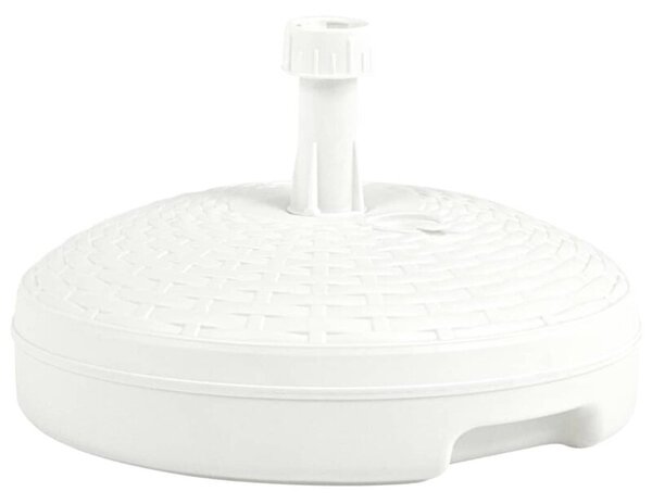 Podstawa pod parasol, 20 l, biała, rattan z tworzywa