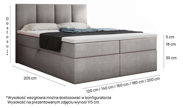 Łóżko kontynentalne Levi