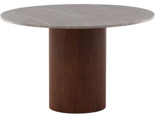 Okrągły stół do jadalni o wyglądzie marmuru Austin