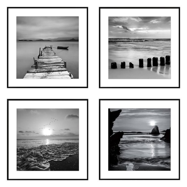 Obrazy zestaw 4 szt. 30x30 cm Silence by the Water