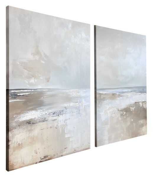 Obrazy z ręcznie malowanymi elementami zestaw 2 szt. 50x70 cm Breeze – Styler