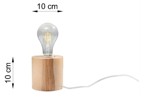 Drewniana lampa stołowa Sollux Elia
