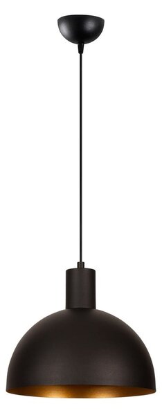Czarna/w kolorze złota lampa wisząca z metalowym kloszem ø 30 cm Bakh – Opviq lights
