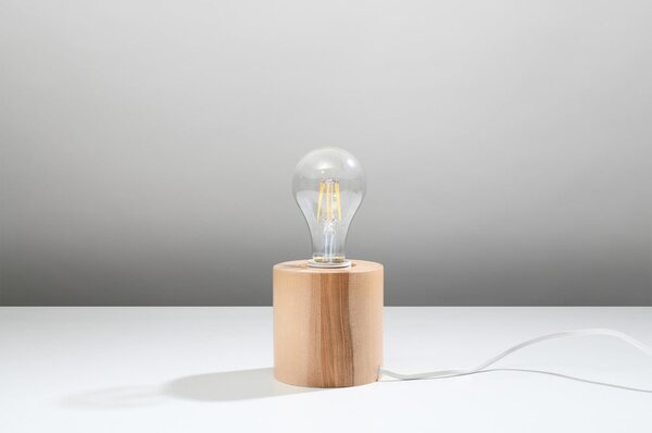 Drewniana lampa stołowa Sollux Elia