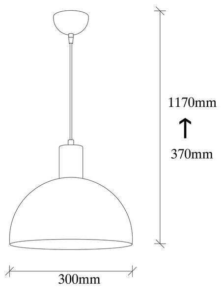 Czarna/w kolorze złota lampa wisząca z metalowym kloszem ø 30 cm Bakh – Opviq lights