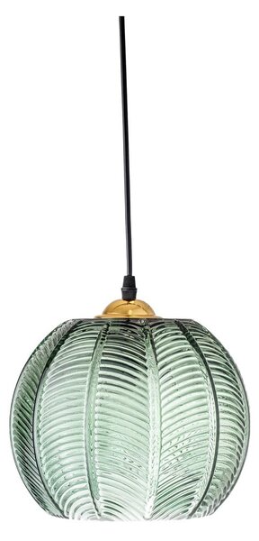 Zielona lampa wisząca ze szklanym kloszem ø 22 cm Adar – Bloomingville