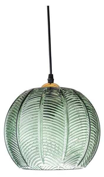 Zielona lampa wisząca ze szklanym kloszem ø 22 cm Adar – Bloomingville