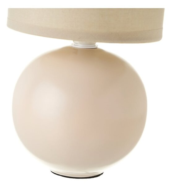 Beżowa ceramiczna lampa stołowa z tekstylnym kloszem (wys. 24,5 cm) – Casa Selección