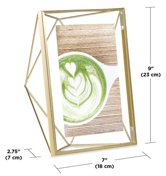 Metalowa ramka stojąca/ścienna w kolorze złota 18x23 cm Prisma – Umbra