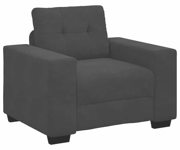 Sofa fotel czarny 100x78x80 cm aksamit
