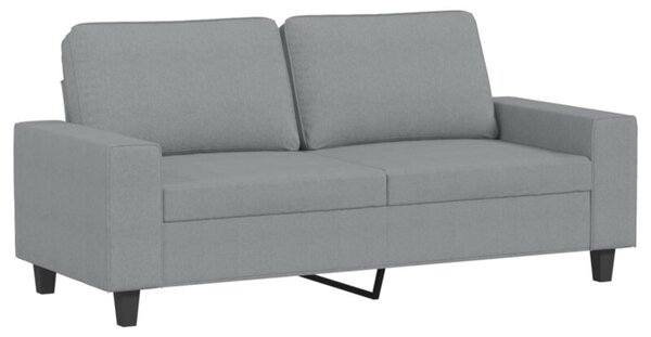 Sofa 2-osobowa, jasnoszara, 140 cm, tapicerowana tkaninÄ