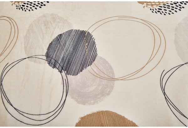 Jasnobrązowa pościel jednoosobowa z mikropluszu 140x200 cm Circles – My House