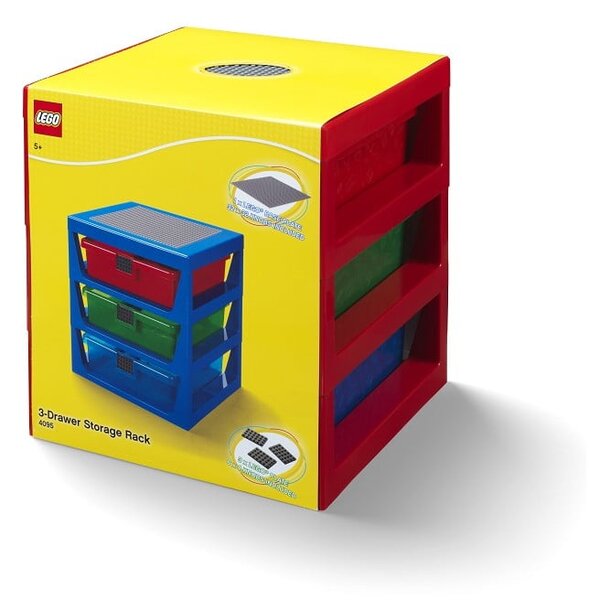 Czerwony organizer z 3 szufladami Storage - LEGO®