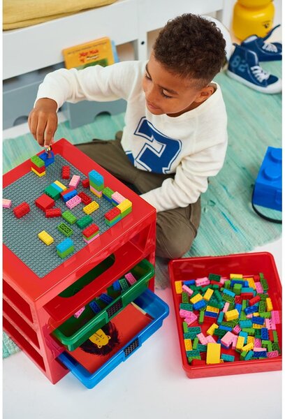 Czerwony organizer z 3 szufladami Storage - LEGO®
