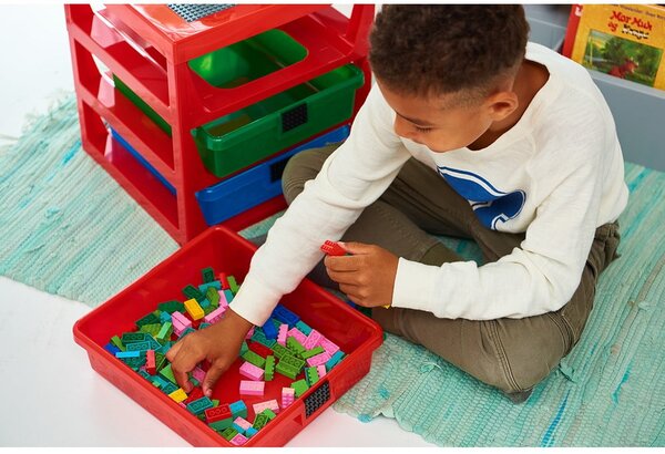 Czerwony organizer z 3 szufladami Storage - LEGO®