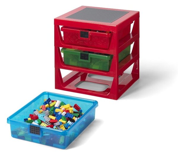 Czerwony organizer z 3 szufladami Storage - LEGO®